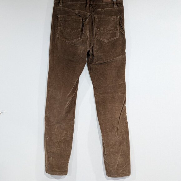 Buffalo David Bitton Corduroy Mid-Rise Iron Slim Leg Cords Beige Size 6 Size 30 - Picture 2 of 4